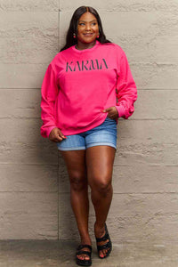 Full Size KARMA Graphic Sweatshirt