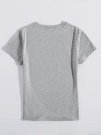 Rabbit Round Neck Short Sleeve T-Shirt