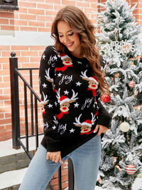 Round Neck Joy Reindeer Sweater