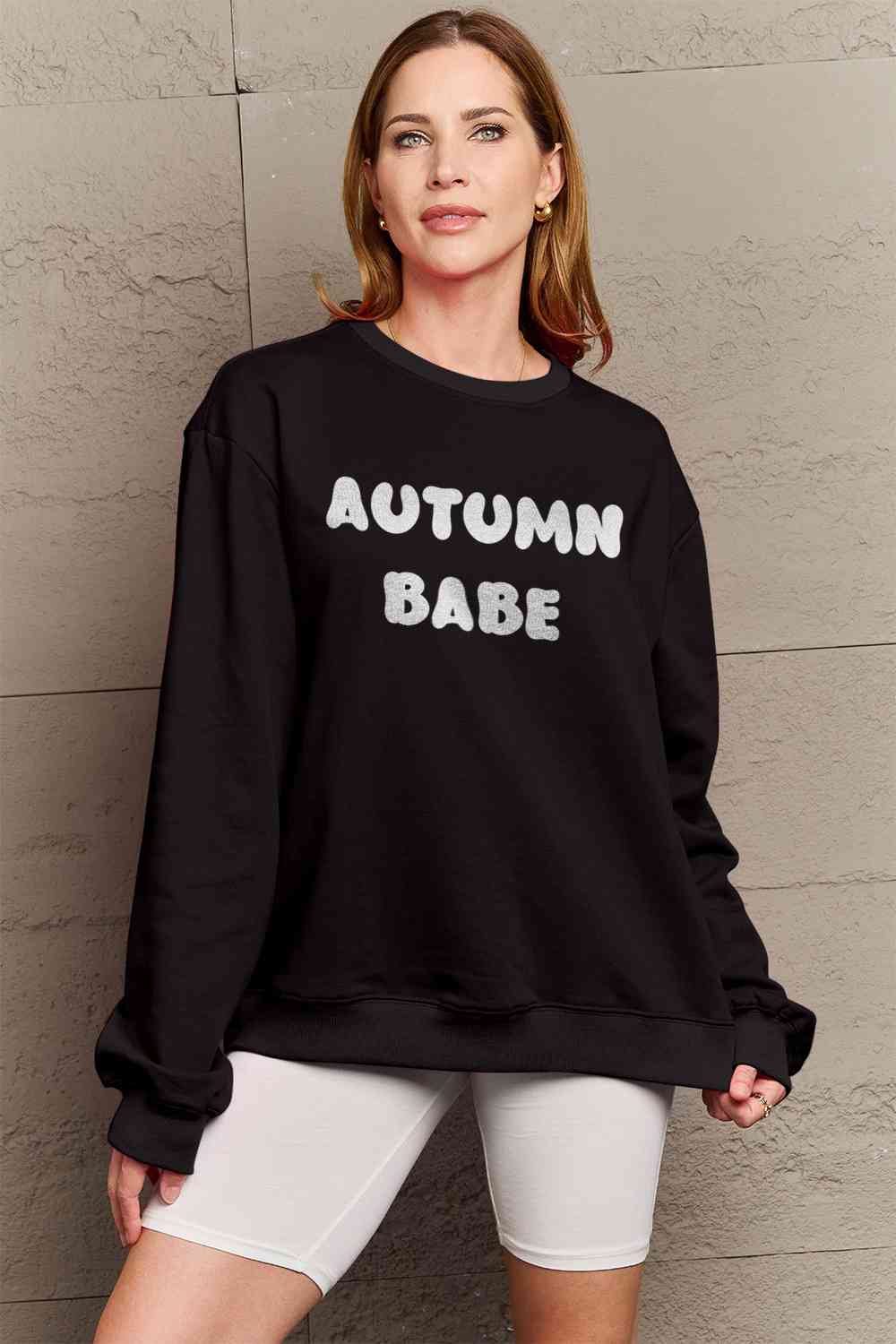 Full Size AUTUMN BABE Graphic Sweatshirt