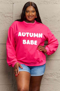 Full Size AUTUMN BABE Graphic Sweatshirt