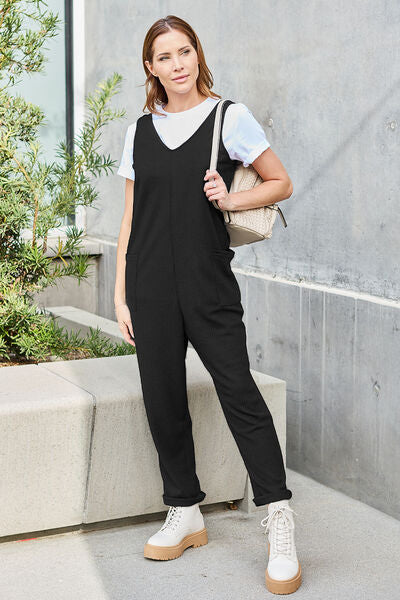 Full Size Sleeveless Straight Jumpsuit