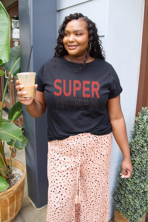 Full Size SUPERWOMAN Short Sleeve T-Shirt