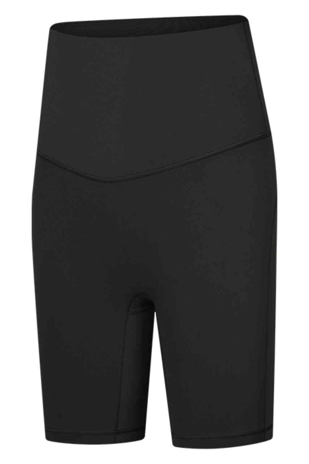 Seamless High-Rise Wide Waistband Biker Shorts