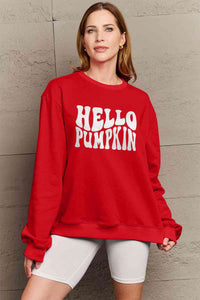 Full Size HELLO PUMPKIN Graphic Sweatshirt