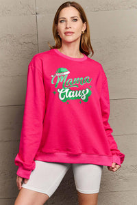 Full Size MAMA CLAUS Round Neck Sweatshirt