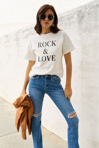 Full Size ROCK ＆ LOVE Short Sleeve T-Shirt