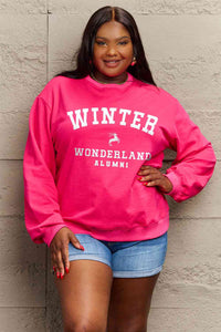 Full Size WINTER WONDERLAND ALUMNI Graphic Long Sleeve Sweatshirt