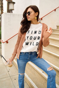 Full Size FIND YOUR WILD Short Sleeve T-Shirt