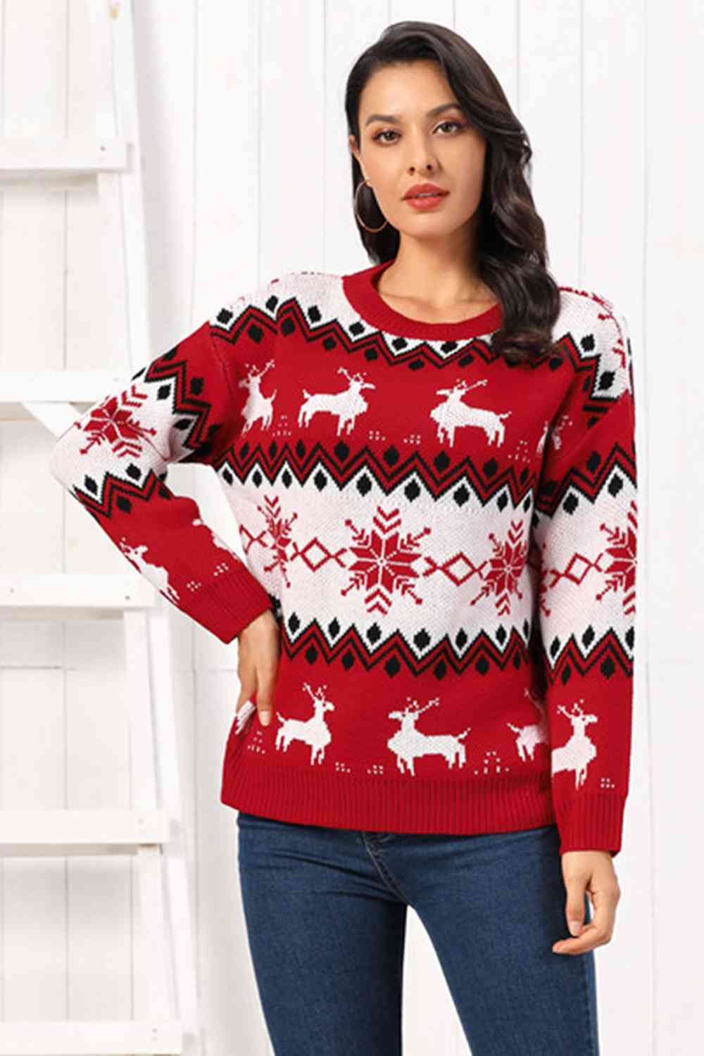 Reindeer and Snow Sweater