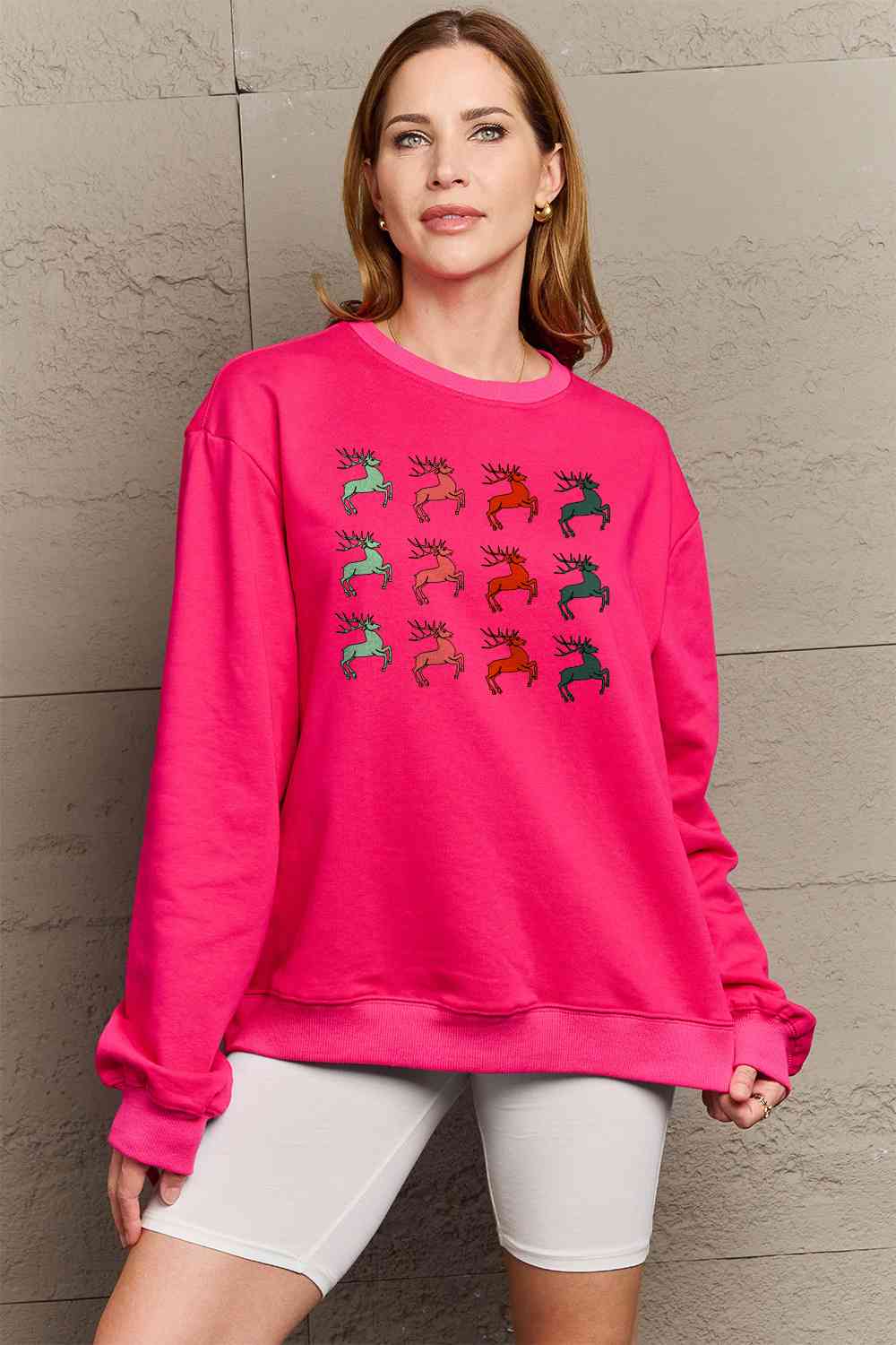 Full Size Graphic Long Sleeve Sweatshirt