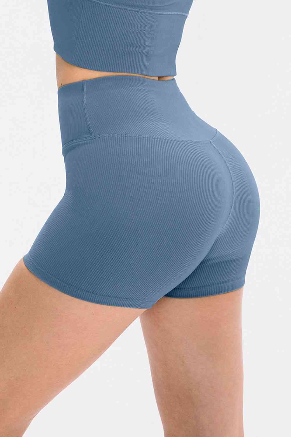 Sport Short in Misty Blue with Slim Fit & Wide Waistband