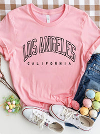 Los Angeles California Round Neck T-Shirt