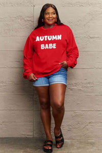 Full Size AUTUMN BABE Graphic Sweatshirt