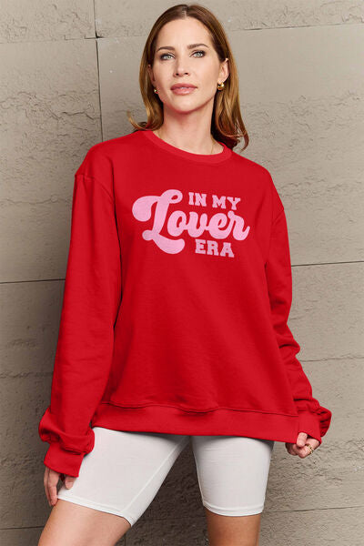 Full Size IN MY LOVER ERA Round Neck Sweatshirt