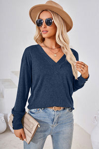 V-Neck Dropped Shoulder T-Shirt