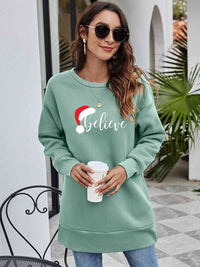 BELIEVE Graphic Tunic Sweatshirt