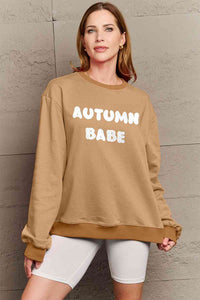 Full Size AUTUMN BABE Graphic Sweatshirt