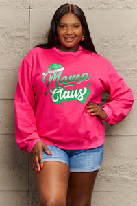 Full Size MAMA CLAUS Round Neck Sweatshirt