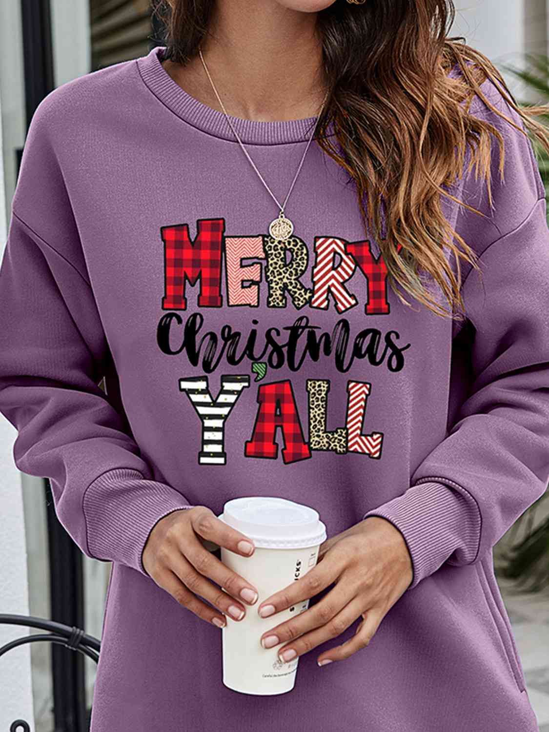 Graphic MERRY CHRISTMAS Y'ALL Sweatshirt