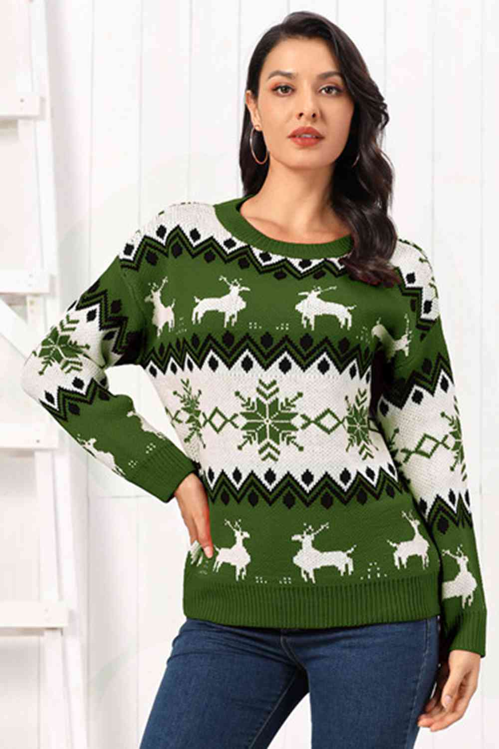 Reindeer and Snow Sweater