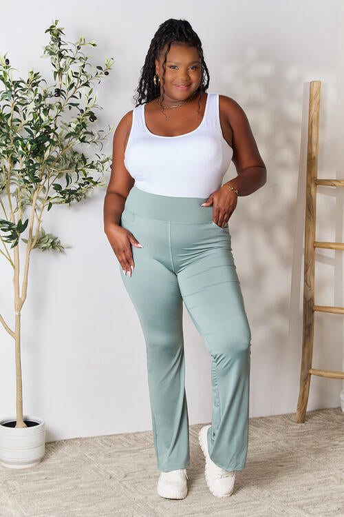 Full Size Wide Waistband Sports Pants