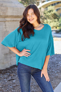 Full Size Round Neck Drop Shoulder T-Shirt