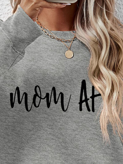 Letter Graphic Mom Dropped Shoulder Sweatshirt