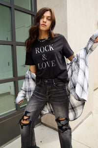 Full Size ROCK ＆ LOVE Short Sleeve T-Shirt