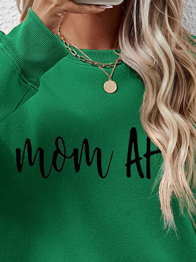 Letter Graphic Mom Dropped Shoulder Sweatshirt