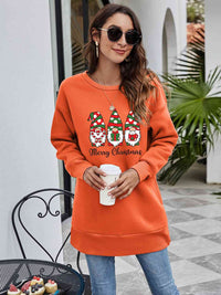 MERRY CHRISTMAS Graphic Round Neck Sweatshirt