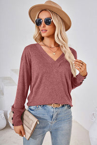 V-Neck Dropped Shoulder T-Shirt