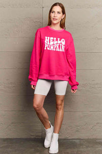 Full Size HELLO PUMPKIN Graphic Sweatshirt