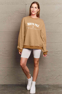 Full Size NORTH POLE UNIVERSITY Graphic Sweatshirt