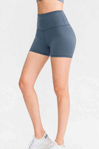 Sport Short With Wide Waistband – Dusty Blue