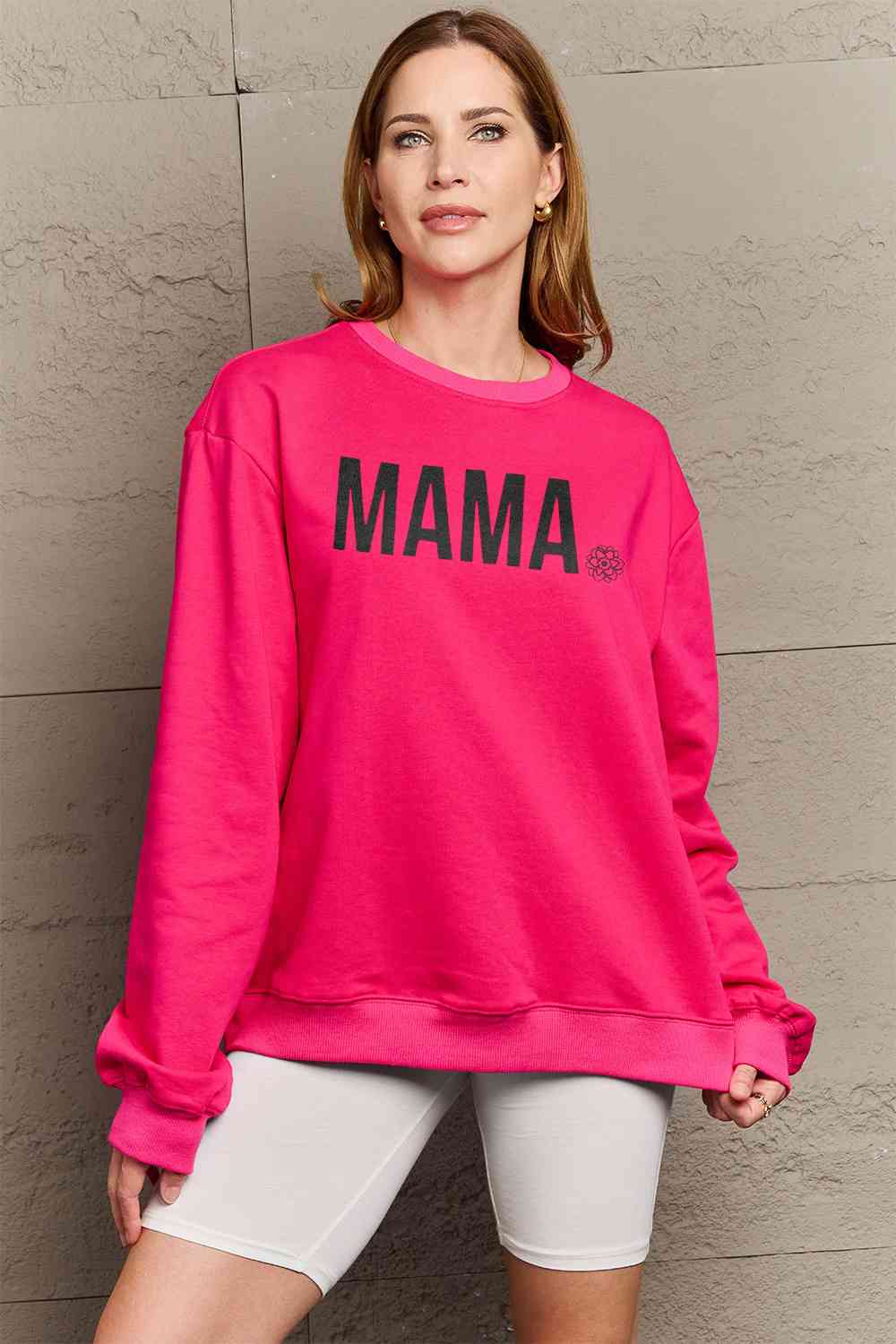 Full Size MAMA Graphic Long Sleeve Sweatshirt