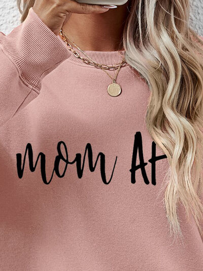 Letter Graphic Mom Dropped Shoulder Sweatshirt