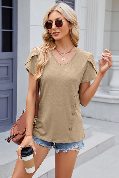 V-Neck Short Sleeve T-Shirt