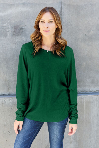 Full Size Round Neck Long Sleeve T-Shirt