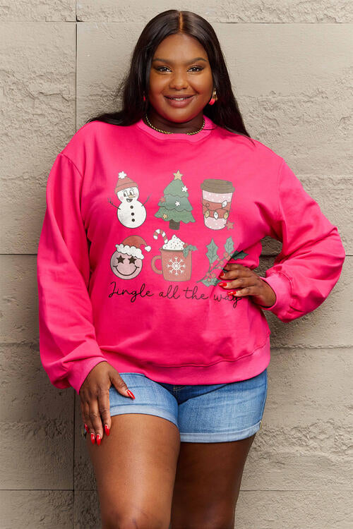 Full Size JINGLE ALL THE WAY Long Sleeve Sweatshirt