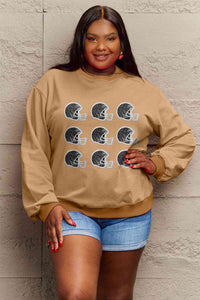 Full Size Graphic Round Neck Sweatshirt