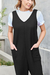 Full Size Sleeveless Straight Jumpsuit