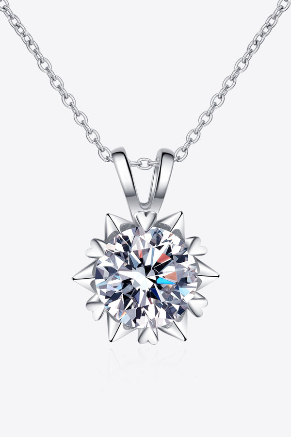 925 Sterling Silver Moissanite Pendant Necklace