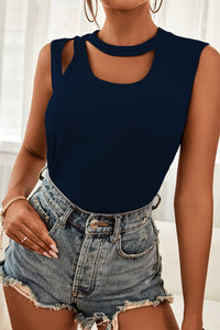 Cutout Sleeveless Top